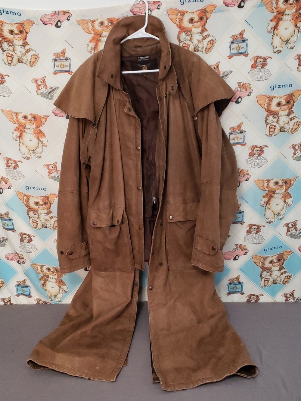 3M Thinsulate Brown Suede Trench Coat Duster